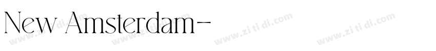 New Amsterdam字体转换